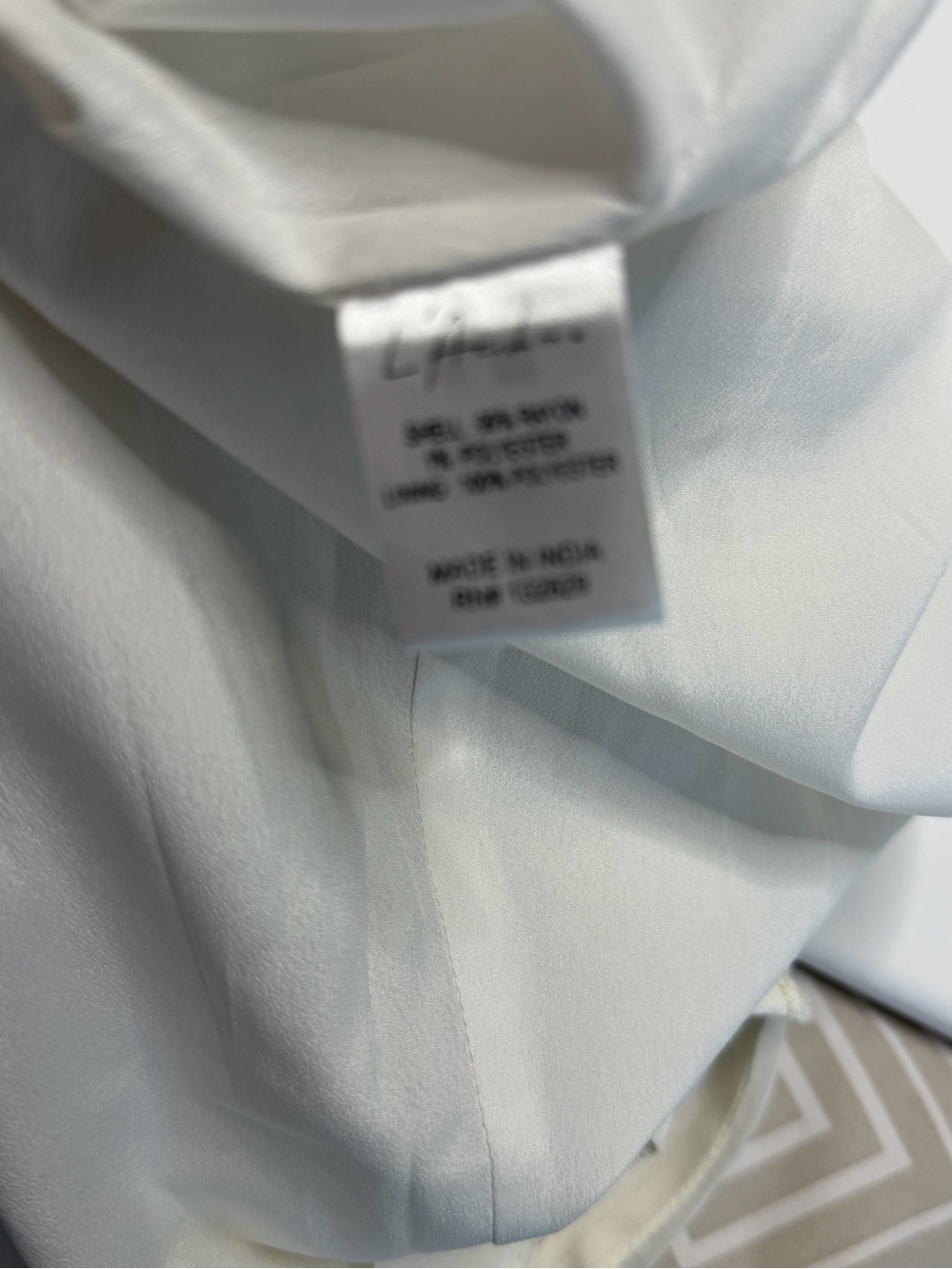 L'Academie Cream Sheer midi skirt - Picture 8 of 11